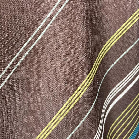 Vintage Boho Dress Size Medium Floral Brown Blue Off Shoulder 70s Retro Hippie - Picture 10 of 16